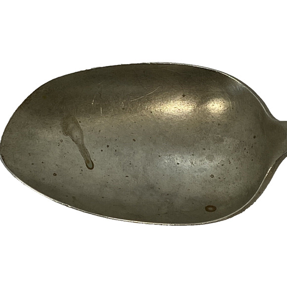 Early 20th Century Two Nickel Silver 7 1/8" Tablespoons Estate Rustic Primitive - Picture 11 of 12